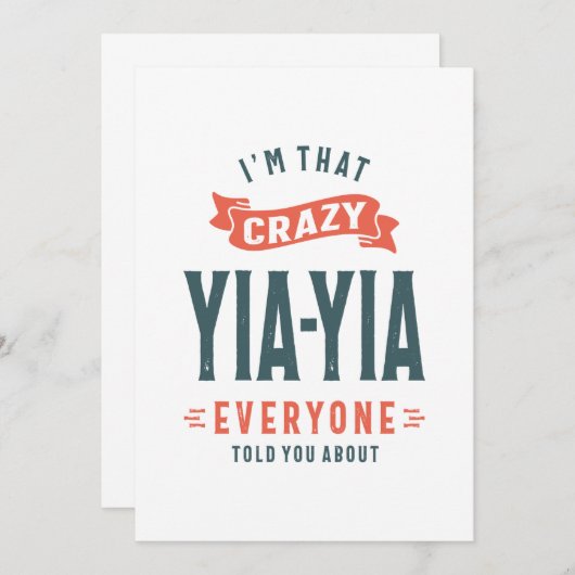 女性熱狂するYia-Yiaおばあちゃんの母の日の贈り物 サンキューカード (正面/裏面)