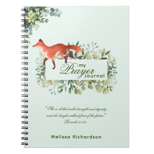 女性牧師の妻の祈りの言葉ジャーナル ノートブック (正面)