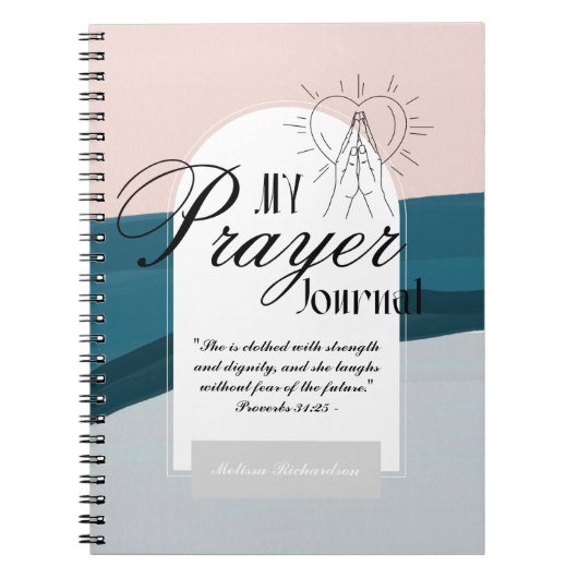 女性牧師の妻の祈りの言葉ジャーナル ノートブック (正面)