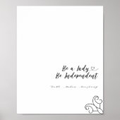 女性独立フェミニストRBG引用文 ポスター (正面)