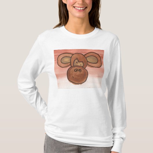 女性猿のフード付きスウェットシャツ Tシャツ (正面)
