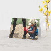 女性獣医おめでとうございます大学院ランチファームDVM カード (黄色い花)