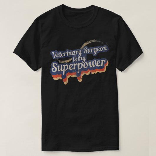 女性獣医スーパーパワー獣医S Tシャツ (デザイン正面)