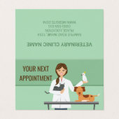 女性獣医 – 顧客アポイントメント 名刺 (外部フラット)