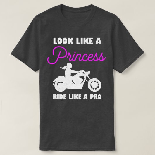 女性王女のように見えるプロのバイクもしくは自転車に乗る人 Tシャツ (デザイン正面)
