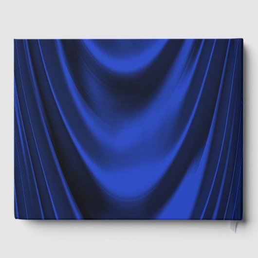 女性王室のブルーシルバーバースデーパーティーゲストブック ゲストブック (裏面)