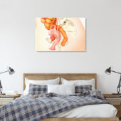 女性生殖器の医学的イラストレーション2 キャンバスプリント (インサイチュ (寝室))