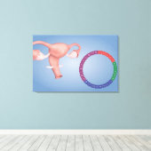 女性生殖器の概念像3 キャンバスプリント (インサイチュ (ウッドフロア))