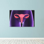 女性生殖器、X線ビュー1 キャンバスプリント (インサイチュ (ウッドフロア))