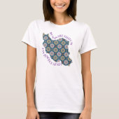 女性生活自由運動 |紫色の花 Tシャツ (正面)