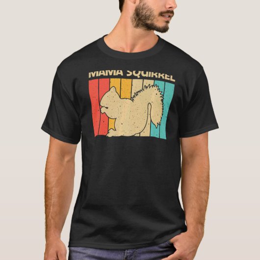 女性用かわいいリス母リスPet齧歯動物 Tシャツ (正面)