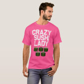 女性用すしデザインお母さん日本の食べ物食べ巻き Tシャツ (正面フル)