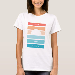 女性用にシャインTシャツを着る Tシャツ