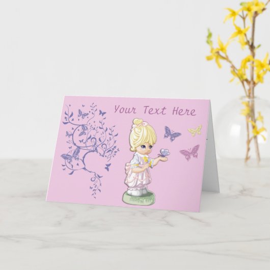 女性用のグリーティングカードを作成 カード (黄色い花)