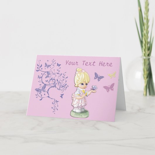 女性用のグリーティングカードを作成 カード (正面)