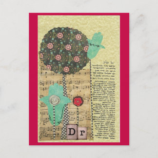 女性用の医師の祈りの言葉,ヘブライ語ユダヤ美術 ポストカード