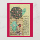 女性用の医師の祈りの言葉，ヘブライ語ユダヤ美術 ポストカード (正面)