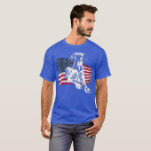 女性用の大おもしろい犬 Tシャツ (正面フル)