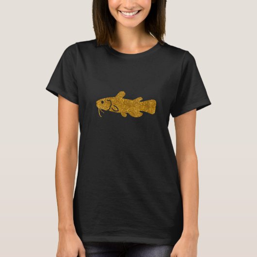女性用の女性ナマズFisher Mudcat Tシャツ (正面)