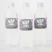女性用の紫色の緑の象の水瓶ラベル ペットボトルラベル (ボトル)