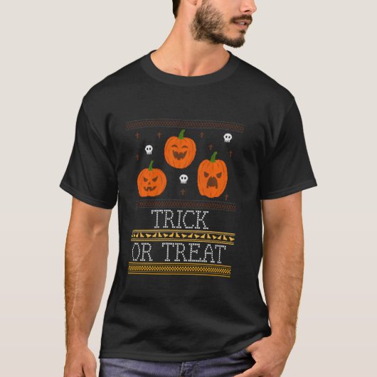 女性用の醜いハロウィーンセーターTee男性キッズアドル Tシャツ (正面)