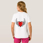 女性用の鳥Tシャツデザイン。 Tシャツ (裏面フル)