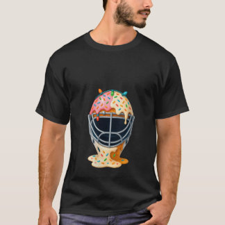 女性用アイスクリーム野球キャッチャーマスク スポーツファン Tシャツ