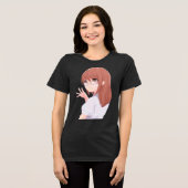 女性用アニメかわいいTシャツ トライブレンドTシャツ (正面全面)