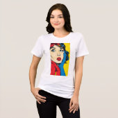女性用アメリカ史アートグラフィックTシャツ トライブレンドTシャツ (正面全面)