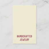 女性用イヤリングカード顔 名刺 (裏面)