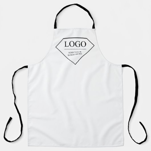 女性用エプロン白とロゴ独自の作成 エプロン (正面)