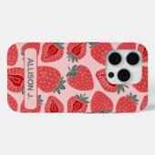 女性用カスタムストロベリーパターン携帯ケース Case-Mate iPhoneケース (裏面 (横))