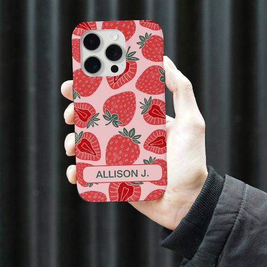 女性用カスタムストロベリーパターン携帯ケース Case-Mate iPhoneケース