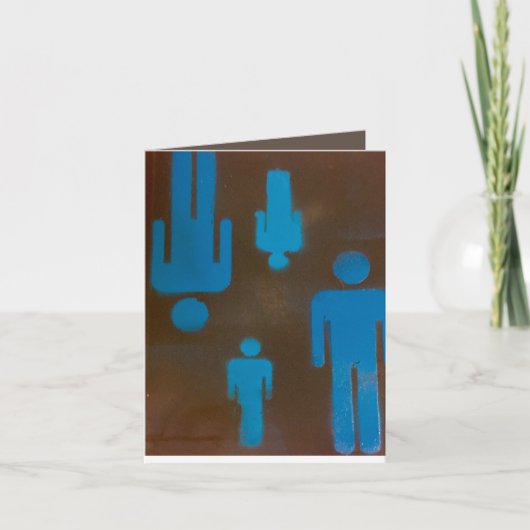 女性用カード4" x 5.6インチグリーティングカード カード (正面)