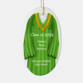 女性用ガウングリーン&金ゴールドオーナメント セラミックオーナメント (右)