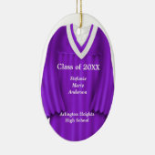 女性用ガウン紫と白のオーナメント セラミックオーナメント (右)