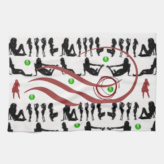 女性用キッチンハンドタオル キッチンタオル (横)