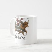 女性用クリスマスツリー点灯サンタハイランドコウ コーヒーマグカップ (正面左)
