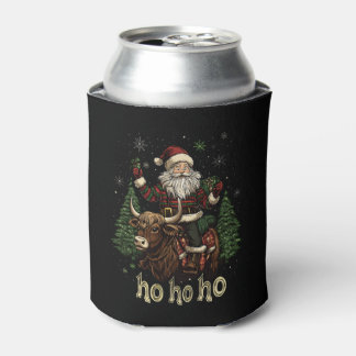 女性用クリスマスツリー点灯サンタ+ハイランドコウ 缶クーラー