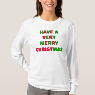 女性用クリスマス長袖Tシャツ Tシャツ