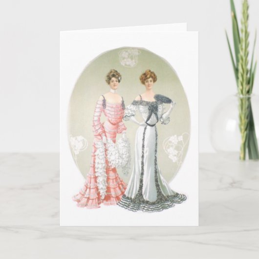 女性用グビクトリアンリーティングカード カード (正面)