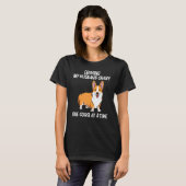 女性用コルギ母ウェルシュコーギー犬動物 Tシャツ (正面フル)