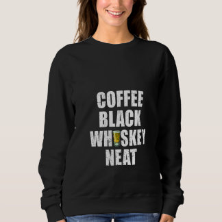 女性用コーヒーとウィスキー ジョークTシャツ グラフィック スウェットシャツ