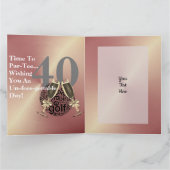 女性用ゴルフ誕生日カード おしゃれ カード (内部)