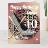 女性用ゴルフ誕生日カード おしゃれ カード (正面)