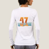 女性用サンセット47バージョン2長袖Tシャツ トライブレンドTシャツ (背面)