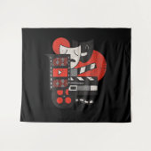 女性用シネマ・シアター・アクター・オア・ラバーVネック タペストリー (正面(横))