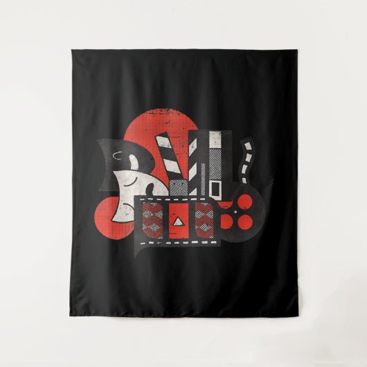 女性用シネマ・シアター・アクター・オア・ラバーVネック タペストリー (正面)