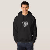 女性用シャチのハートVネック パーカ (正面フル)