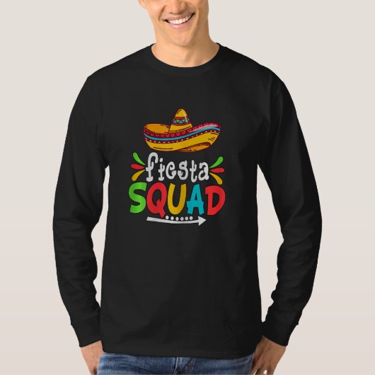 女性用シンコ デ マヨ Tシャツ Let Fiesta Squad メキシカ (正面)